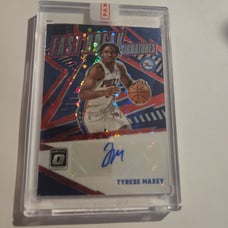 2023-24 Donruss Optic Tyrese Maxey Fast Break Signatures