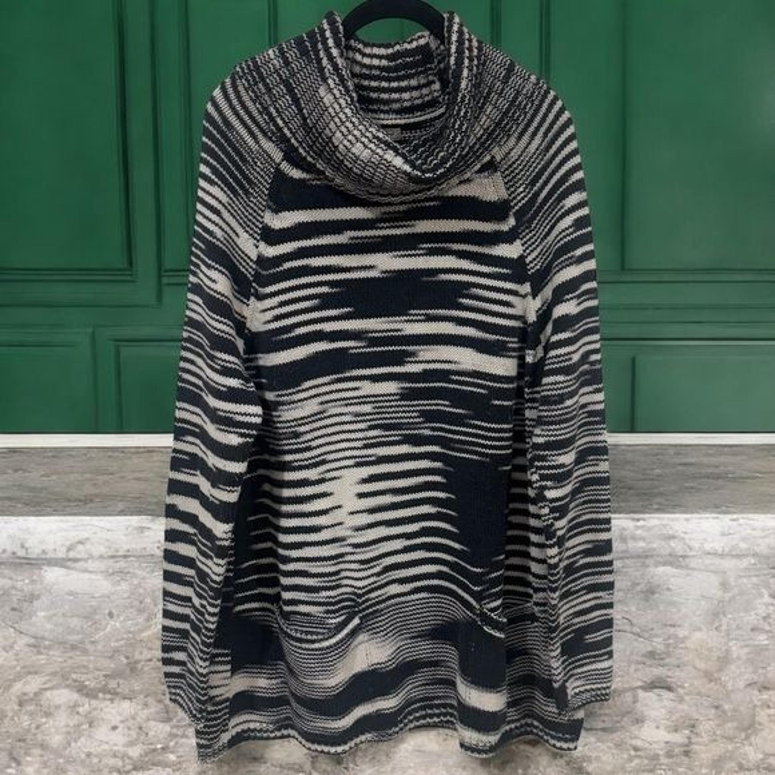 Lucky Brand Navy and White Marbled Long Sleeve Sweater Turtleneck Tunic Size XL