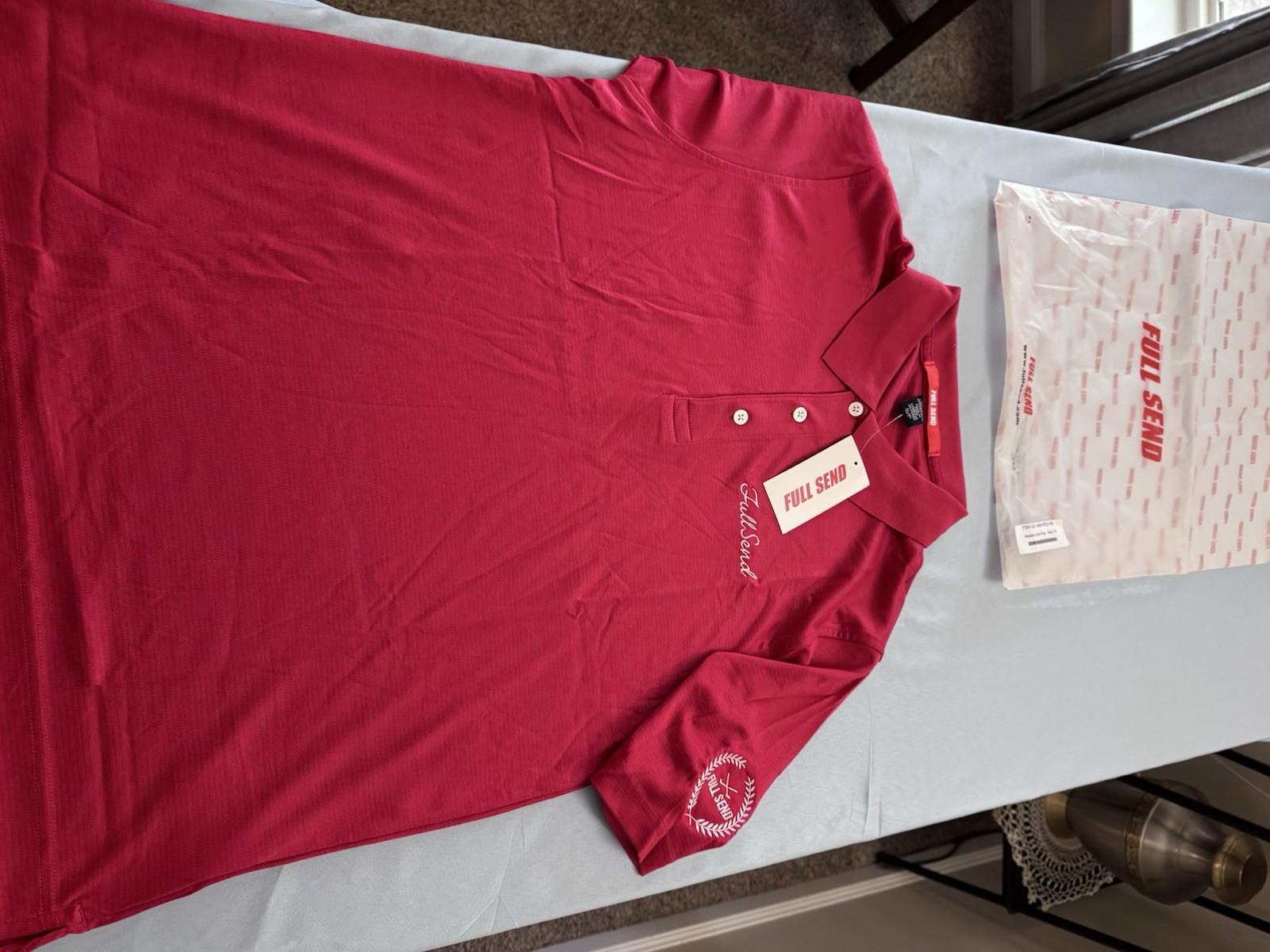 Full Send Masters Golf Polo Mens size Small NWT
