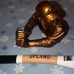Bronze color Baseball Batter w/ Upland Beer Tap Bat