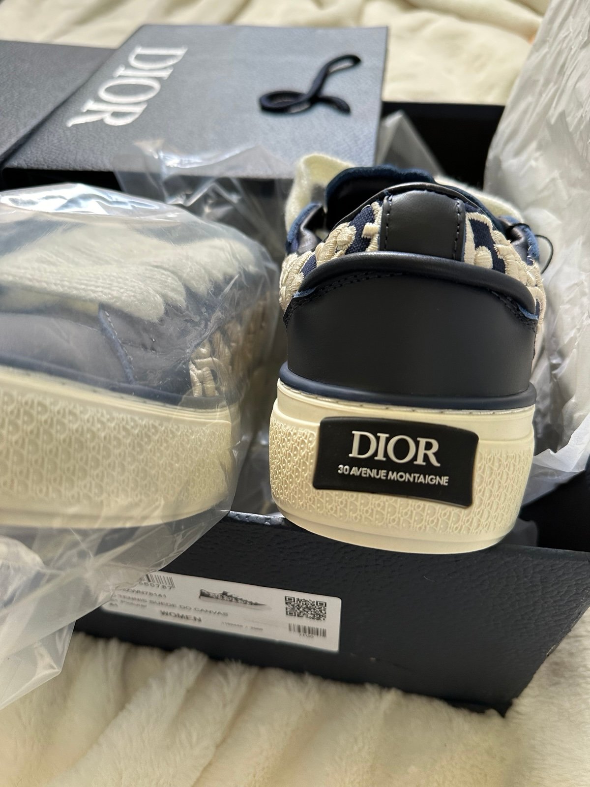 Dior navy & white tennis shoes