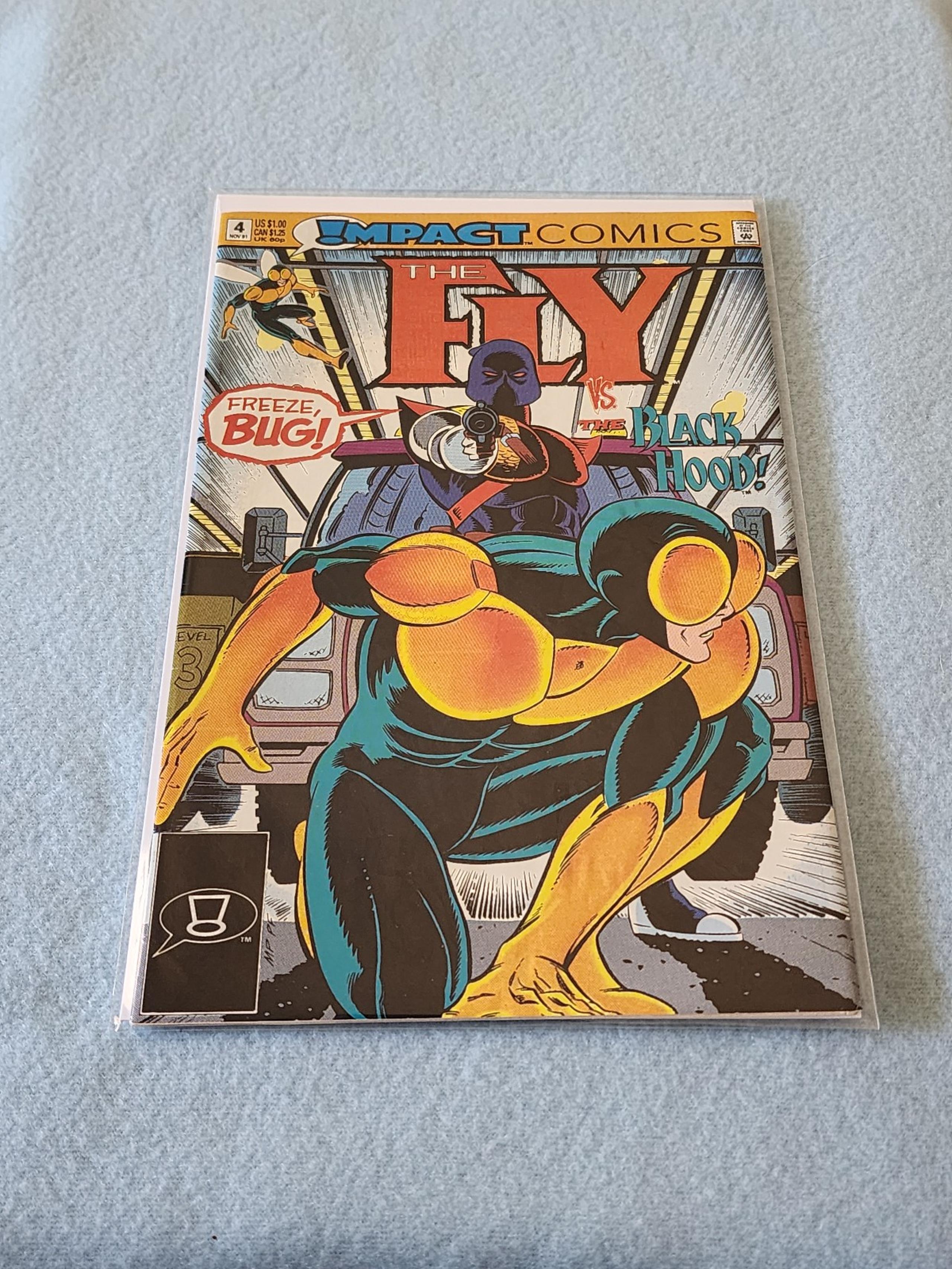 Impact Comics The Fly # 4 November 1991 Very Good Condition in Bag  & Backboard