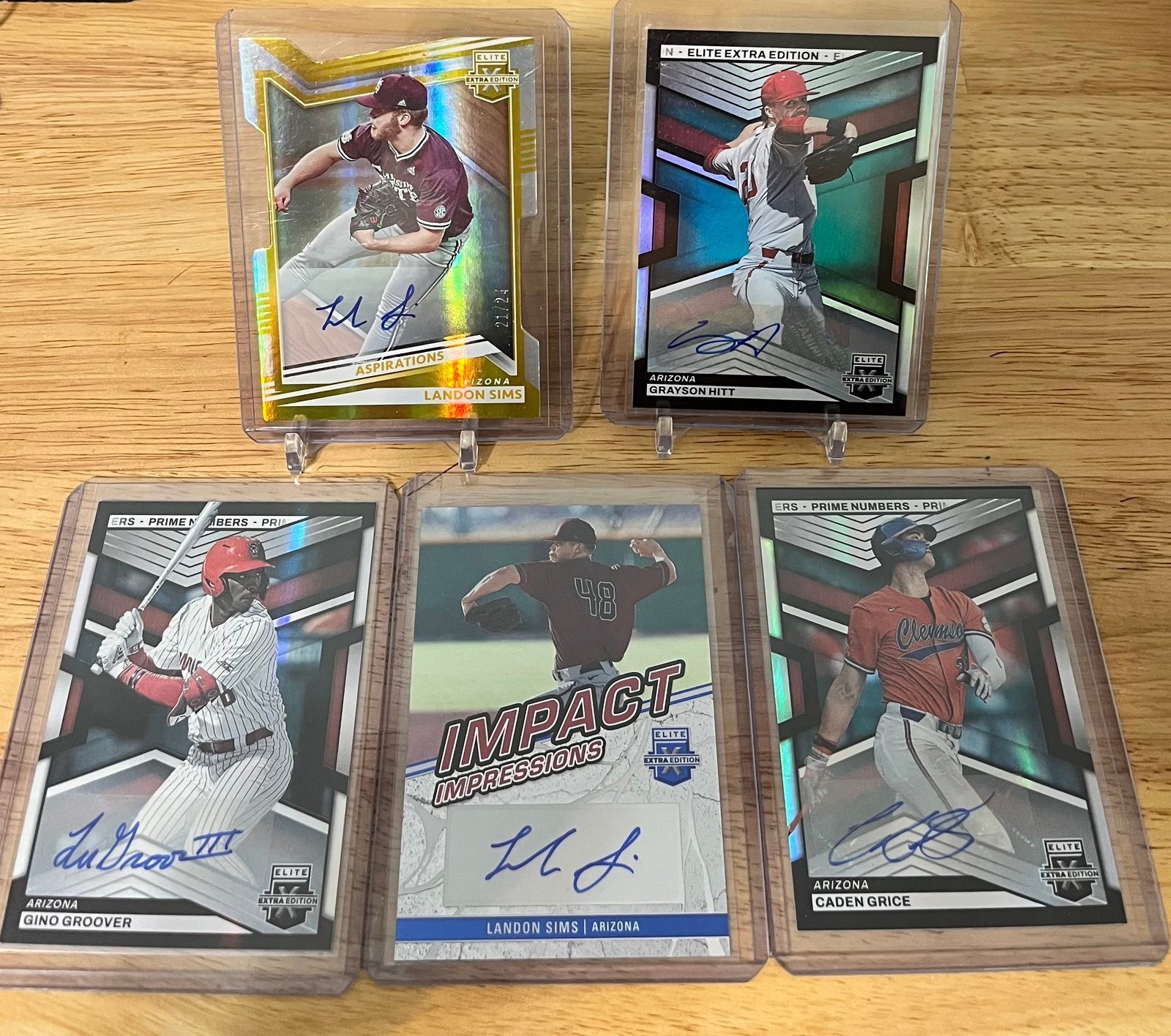 2022 Elite Extra Edition DIE CUT Landon Sims Auto Gold 21/24+