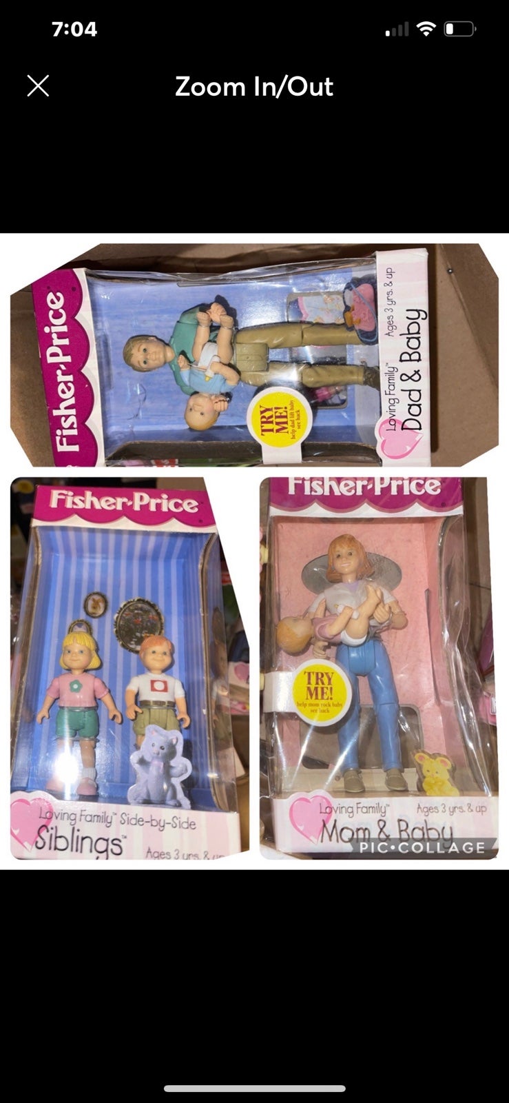 Set of 3!! NEW IN THE BOX fisher price loving family dollhouse boxes