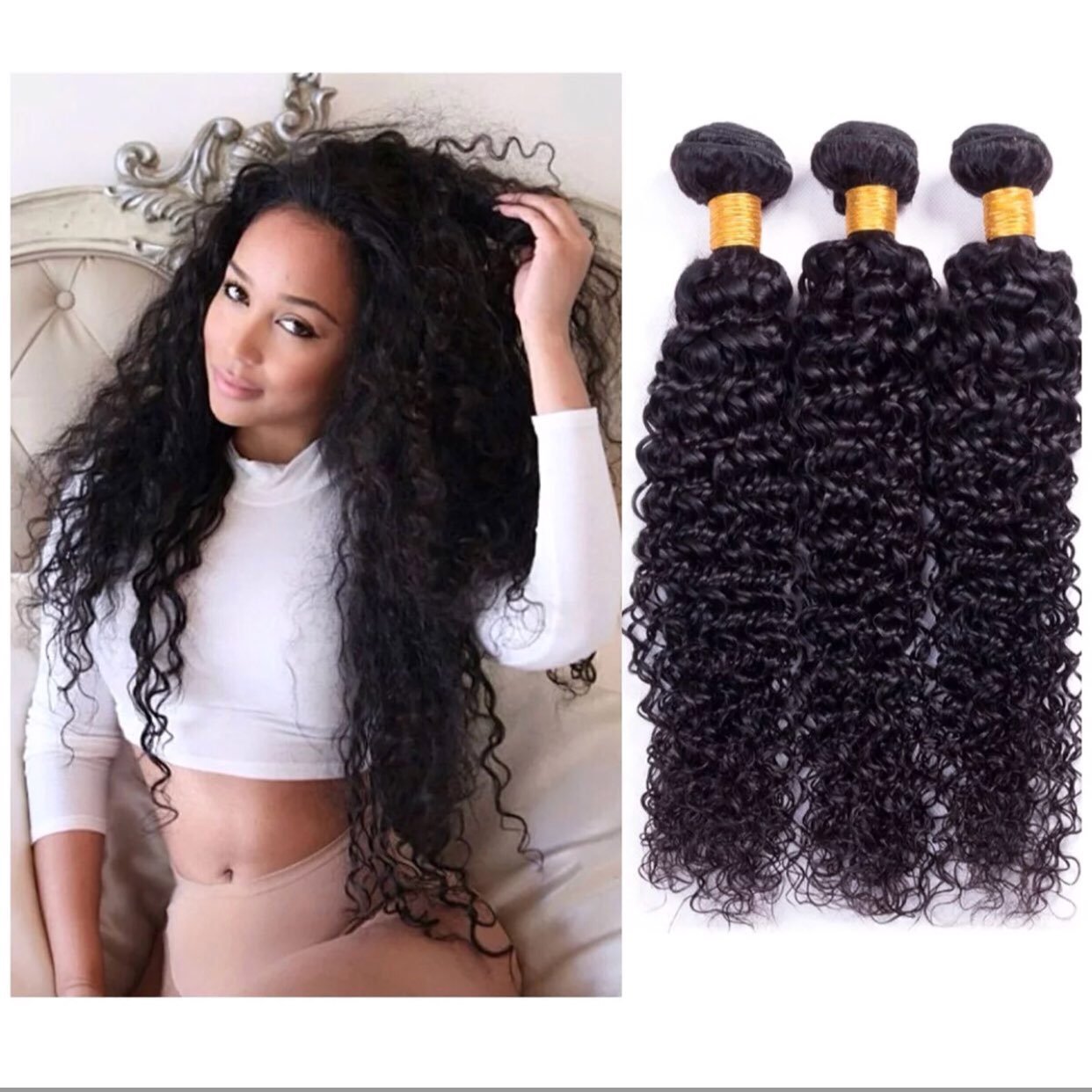 28/28/28 Brazilian Curly Hair