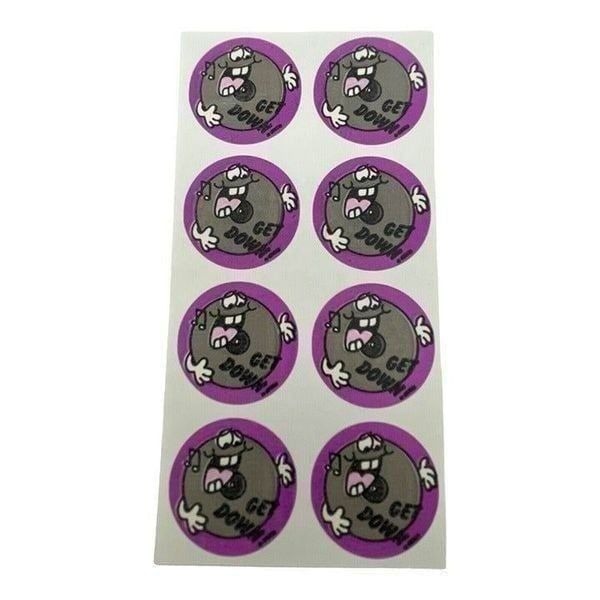 Vintage Scratch n Sniff 8 Stickers Get Down Records Stinky Sticker