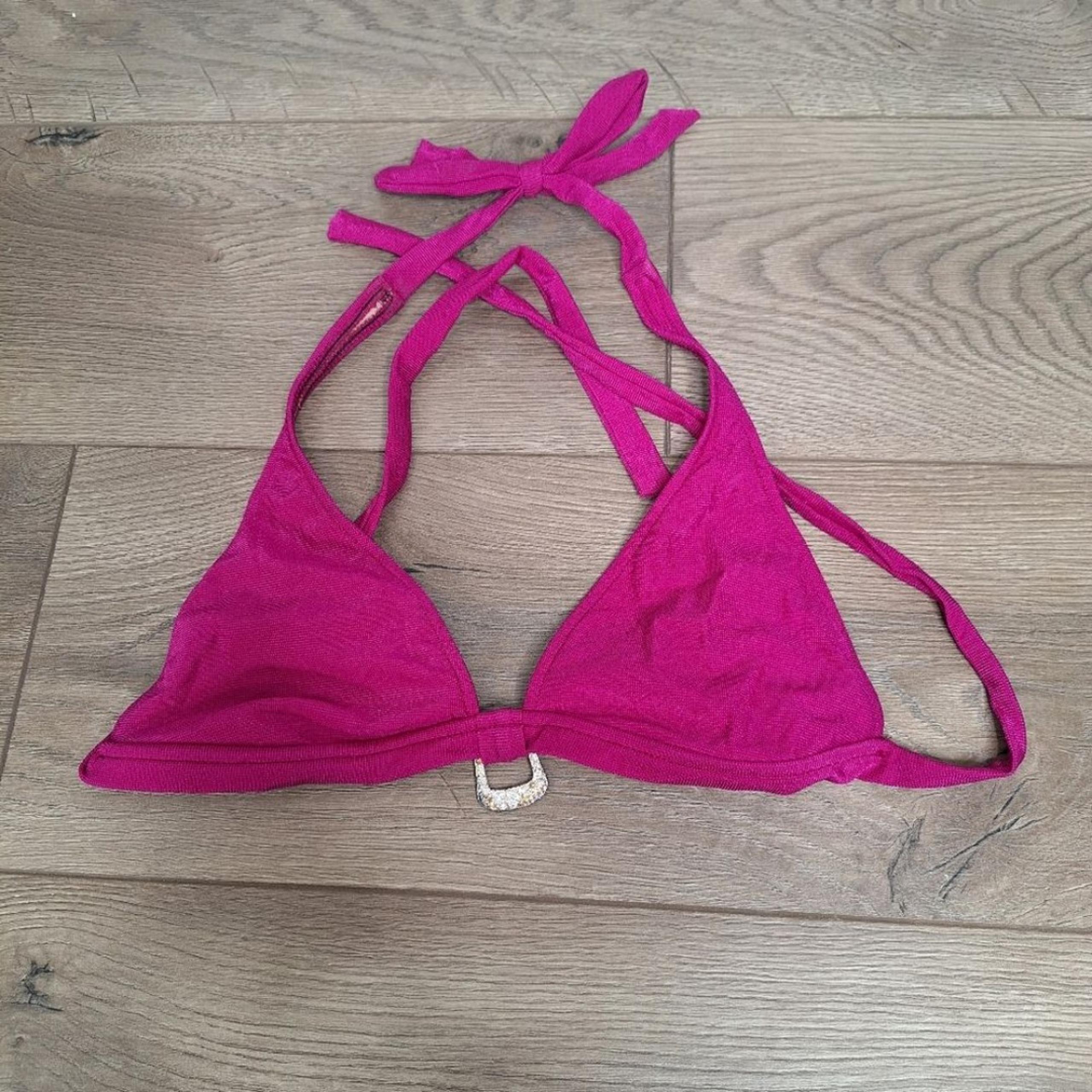 BEBE Y2K Purple Bikini Top size Medium