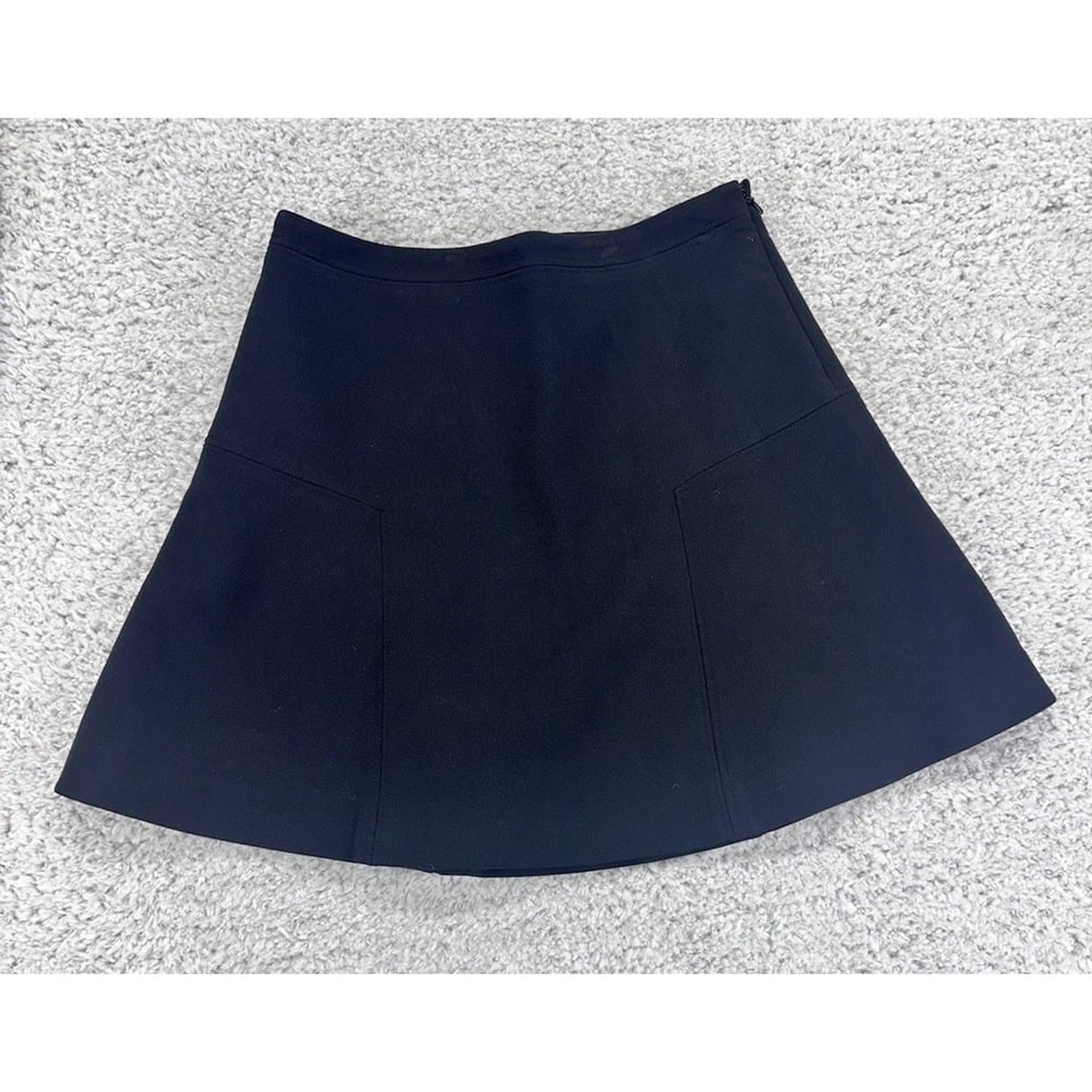 Michael Kors Women's Mini Skirt Black Size 0 A-Line Side Zip Stretch Lined Skirt