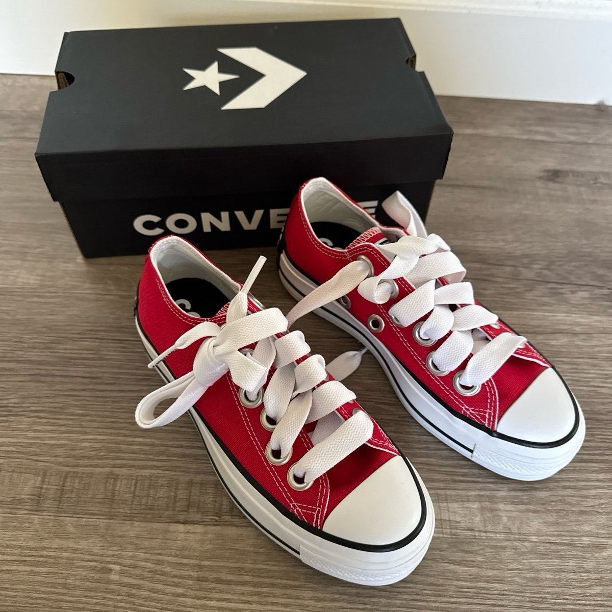 Converse Chuck Taylor® All Star® Lift Low Top Platform Sneaker, Red Size 6