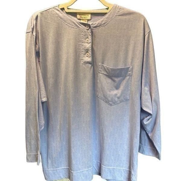 Victoria’s Secret women’s light blue pajama top sz M/L gold label