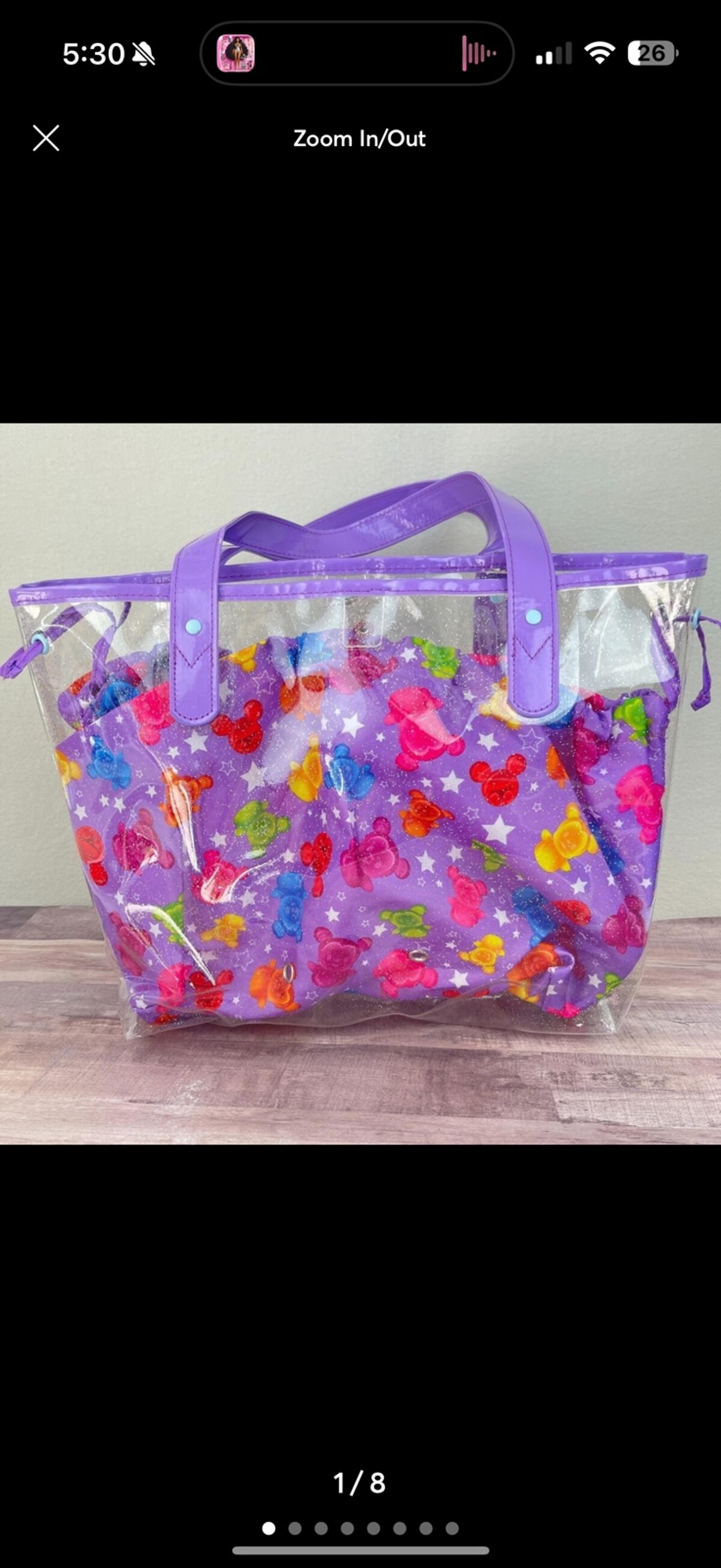 ✨ Disney Store Swim Bag Waterproof Summer Tote Beach Pool Drawstring Inner Bag
