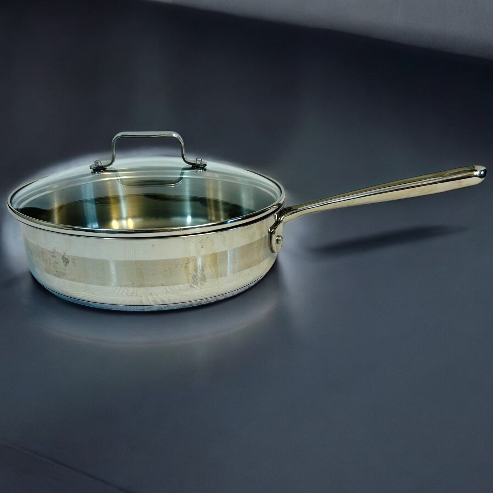 Emeril 3 Quart Chicken Fryer Pan All Clad with Glass Lid A4 035-2080 Stainless