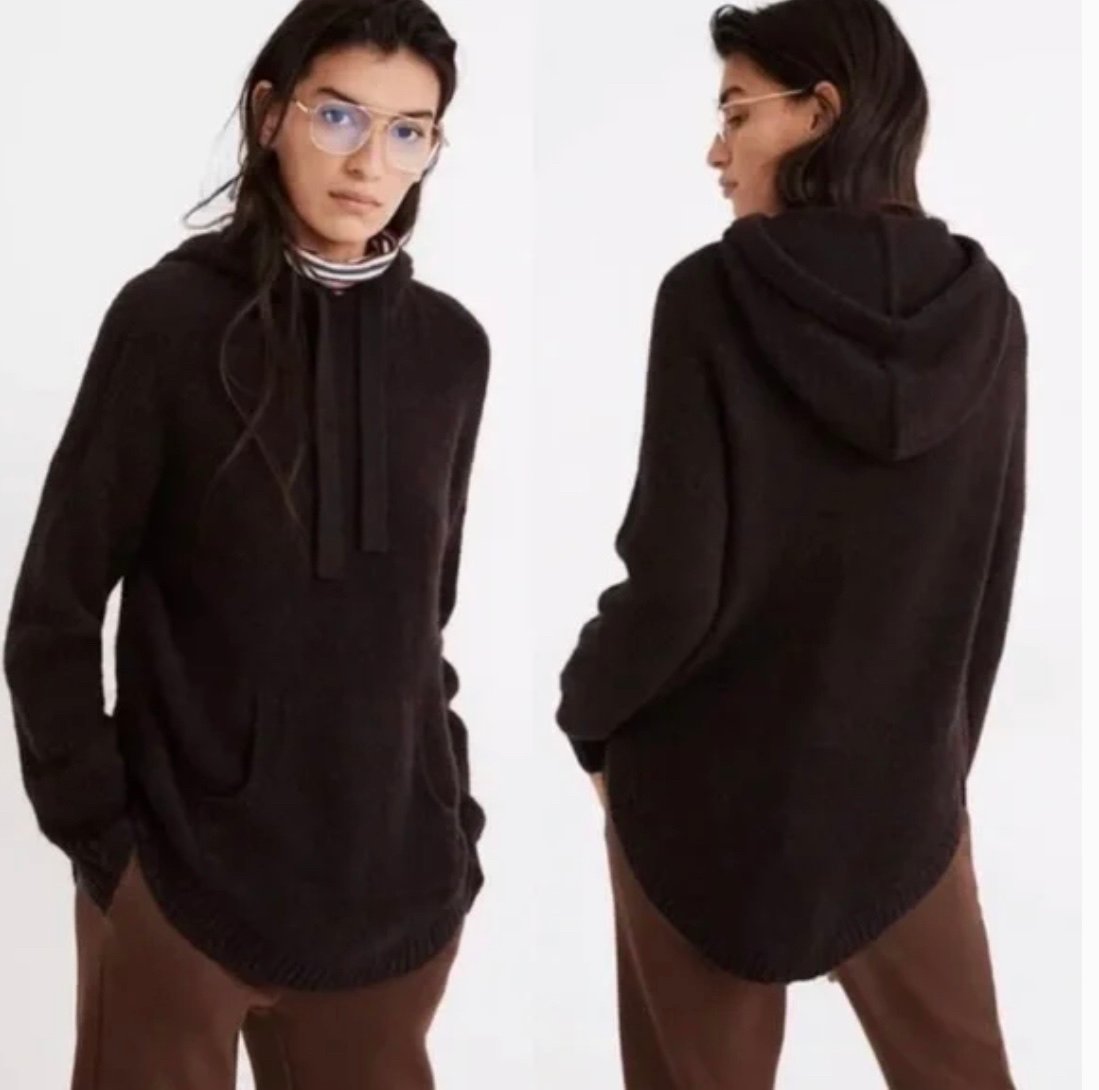 Madewell Wilmington Hooded Sweater Oversized Wool Alpaca Sweatshirt Small