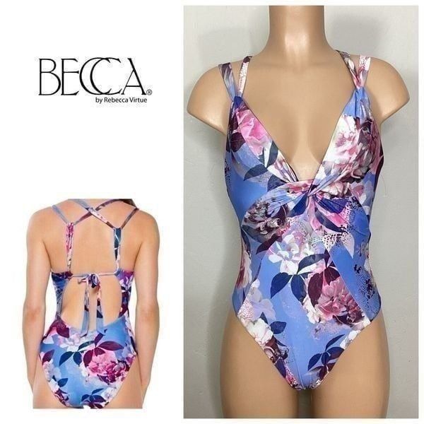 New. BECCA floral swimsuit. Small. Retails 149