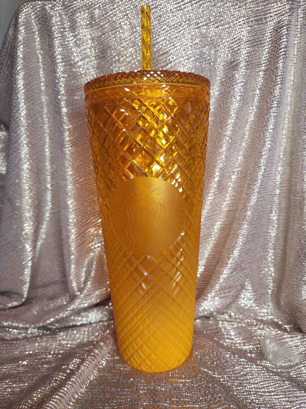 Mango jeweled Starbucks tumbler