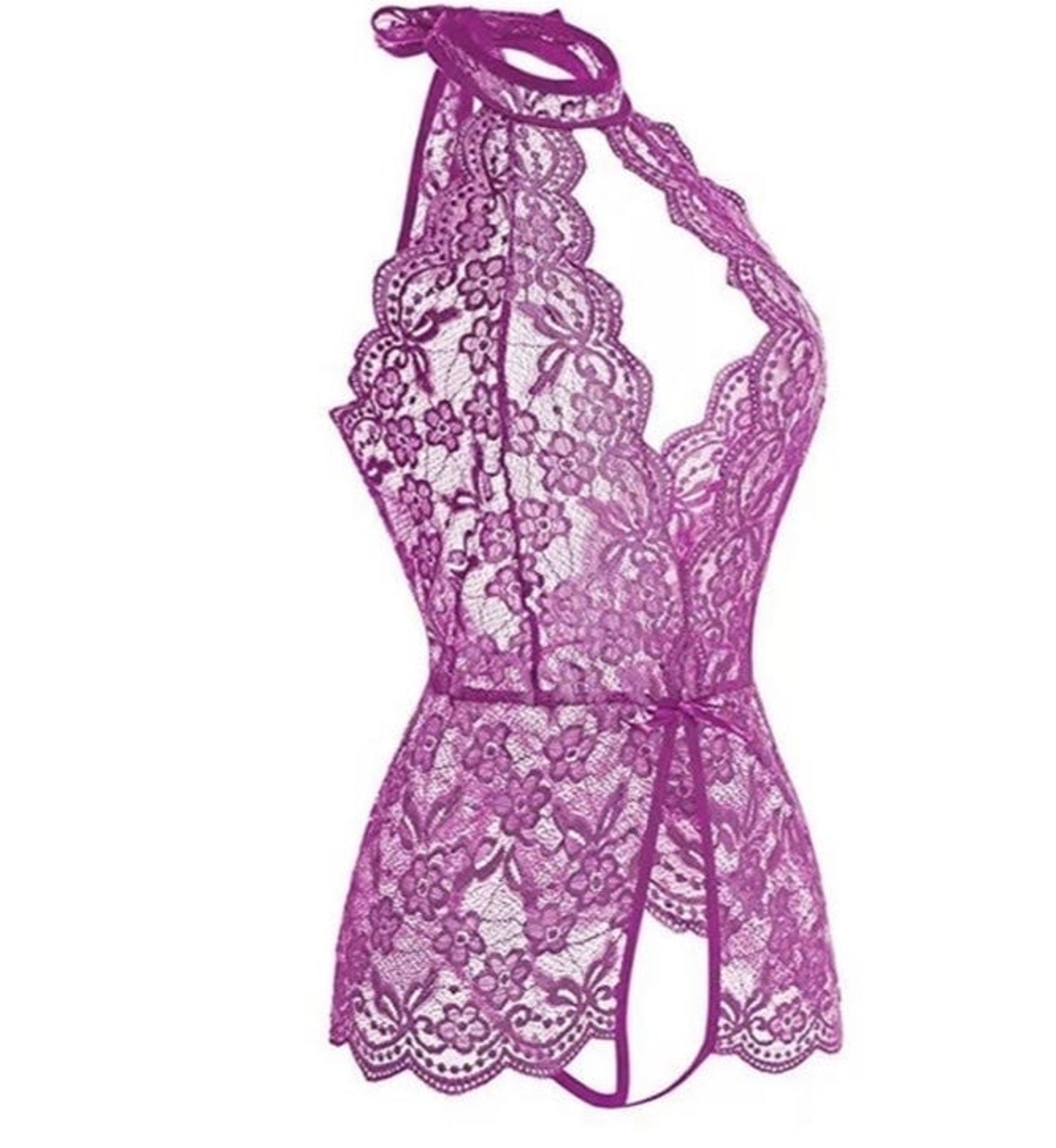 LOLLO VITA Women Lingerie Lace Bodysuit One Piece Babydoll Teddy Chemise Sleepwa