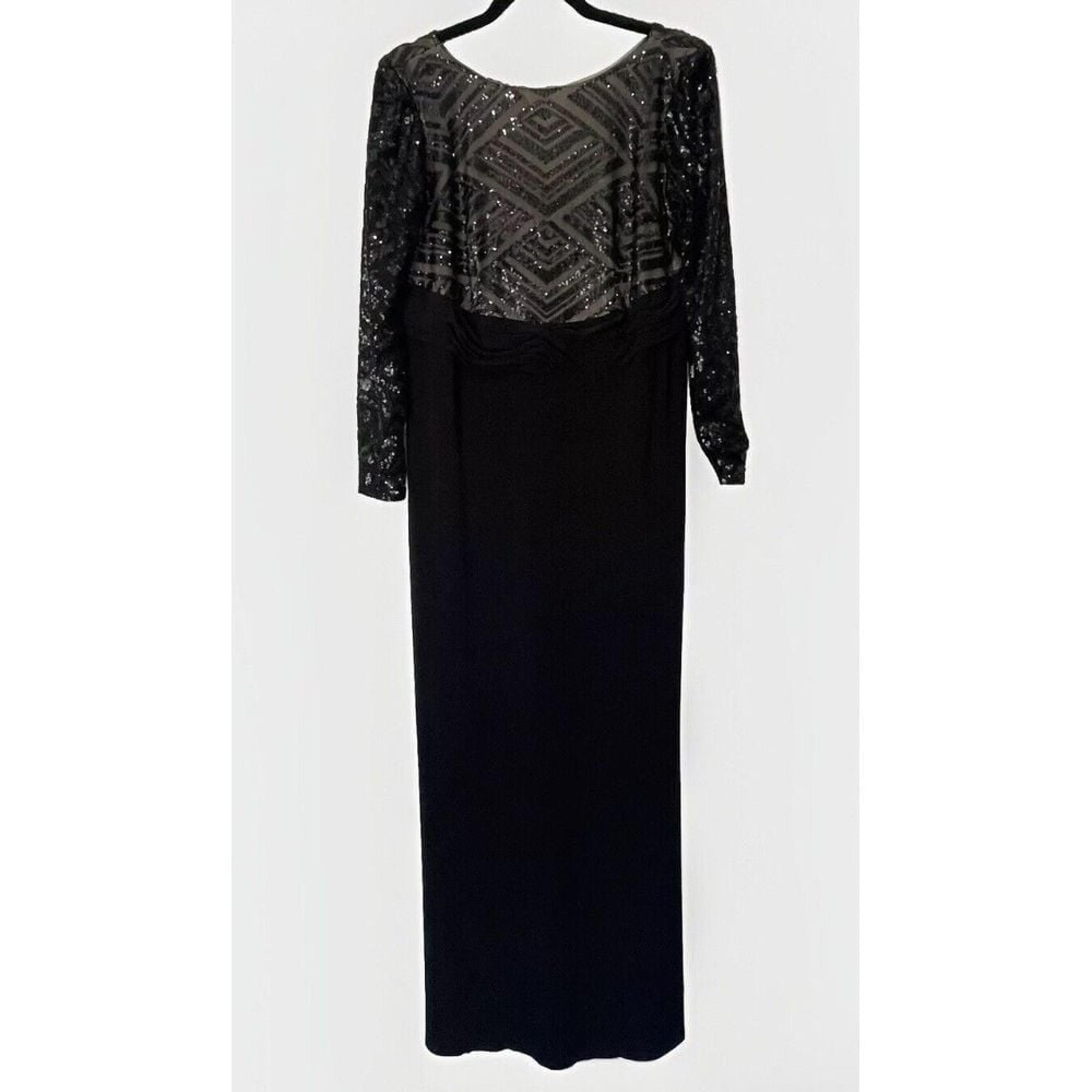 Cachet Dress Womens Size 14 Black Formal Sequin Whimsigoth Dark Fairy Romantic
