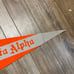 Vintage 1920s Phi Beta Alpha University of Wisconsin Orange Felt 39 Pennant Sew