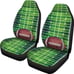 Football Field Two Car Seat Covers New