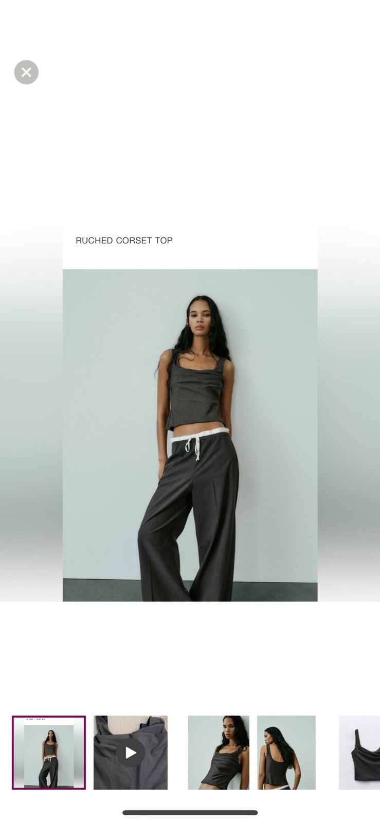 Ruched corset top NEW ZARA L