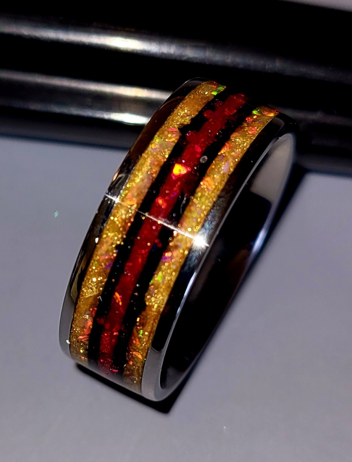 One of a kind handmade opal ring