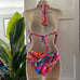 NWT Bar III Paradise In The Palms Magic Magenta Cowlneck One-Piece Pink S