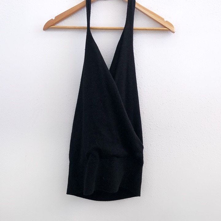 KENDAL + KYLIE For Neiman Marcus Wool/ Cashmere Blend Sleeveless Wrap Sweater Me
