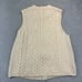Aran Crafts Ireland S Chunky Cable Knit Sweater Vest Wool Full Zip Dad Core Vtg