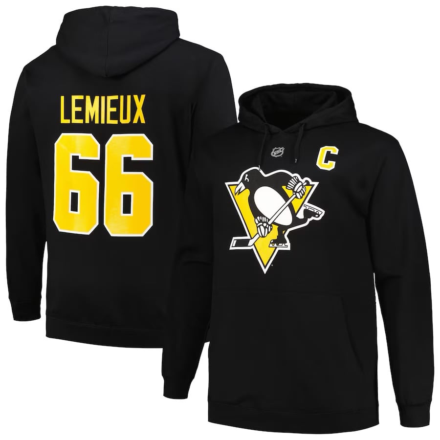 Mario Lemieux Pittsburgh Penguins Mitchell & Ness Name & Number Pullover Hoodie