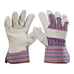 Split Leather Work Gloves with Cotton Back, 5 Pair Safety Gear