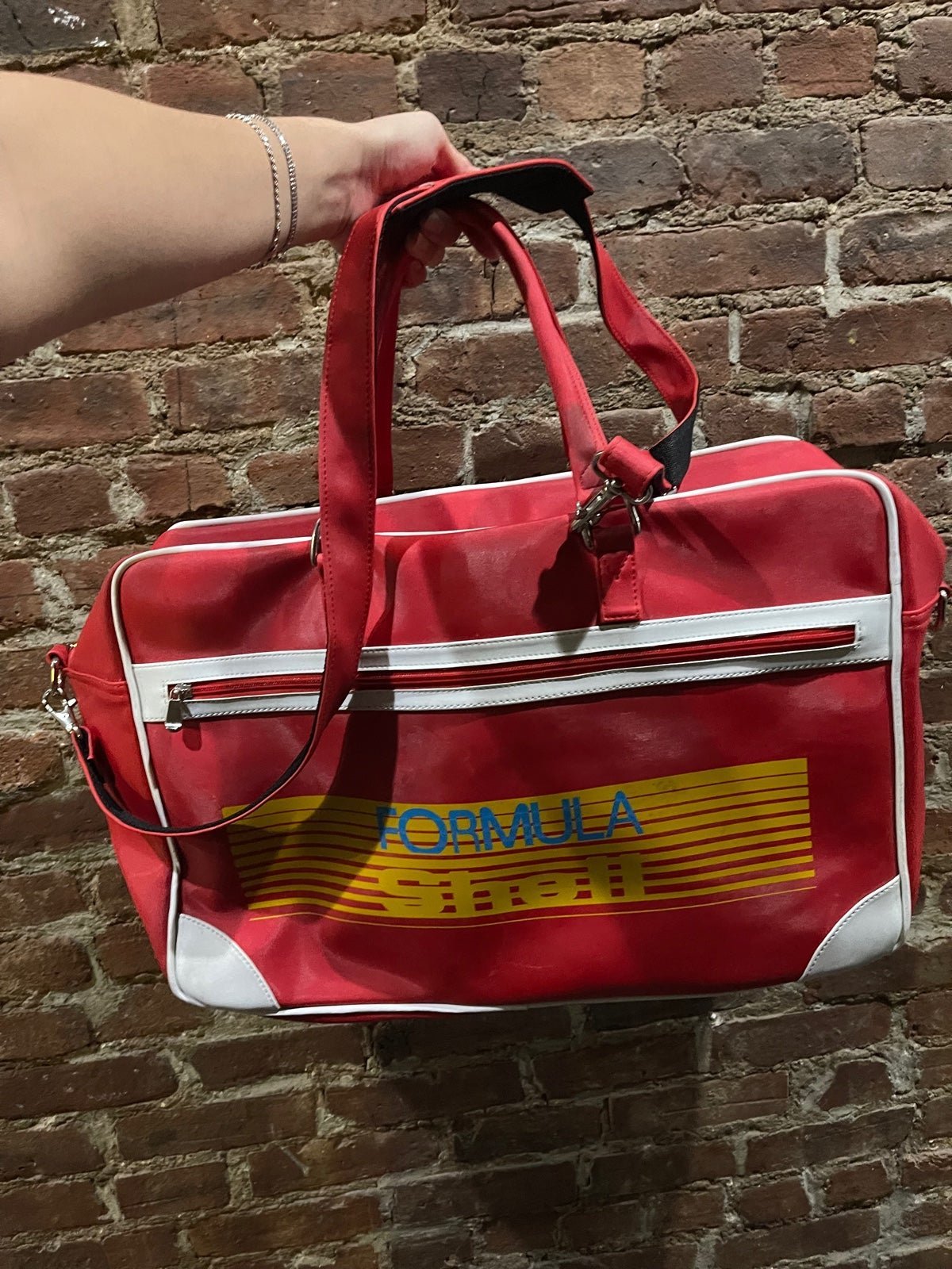 VINTAGE FORMULA SHELL DUFFLE BAG