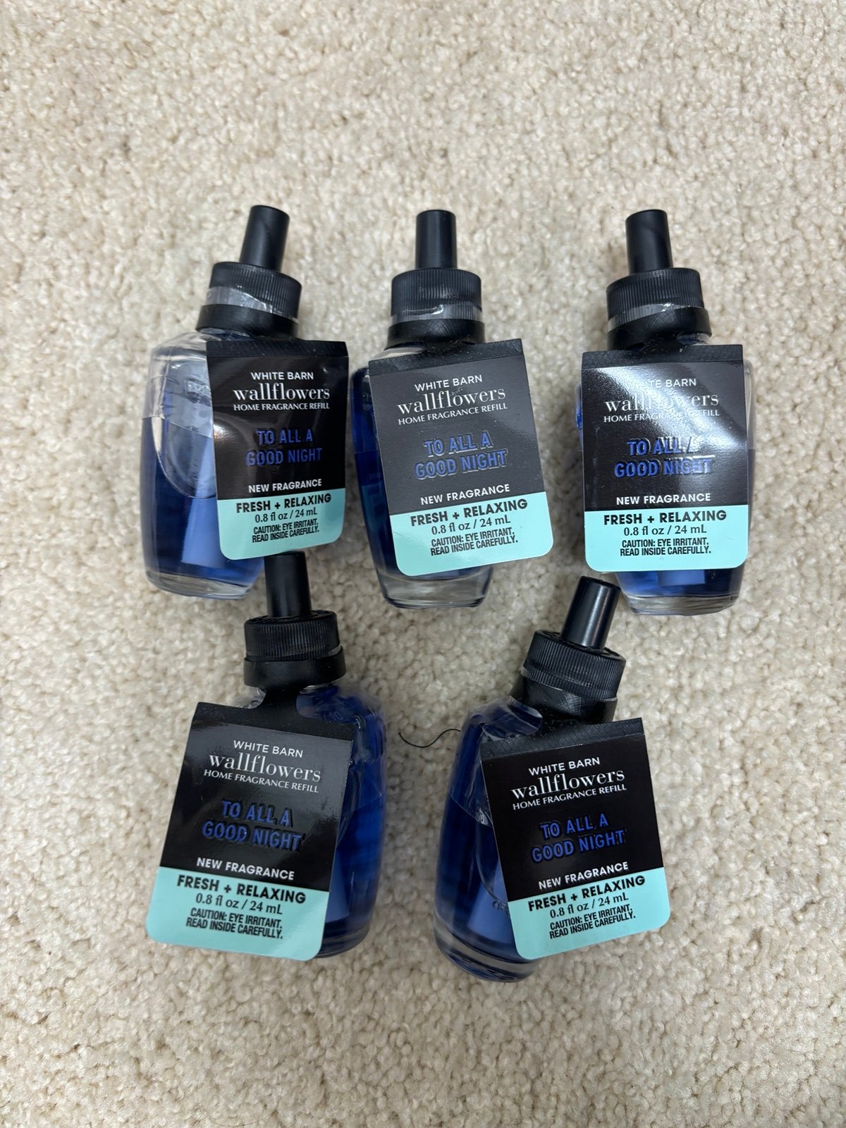 NEW NWT 5 Bath & Body Works Refills-To All a Good Night