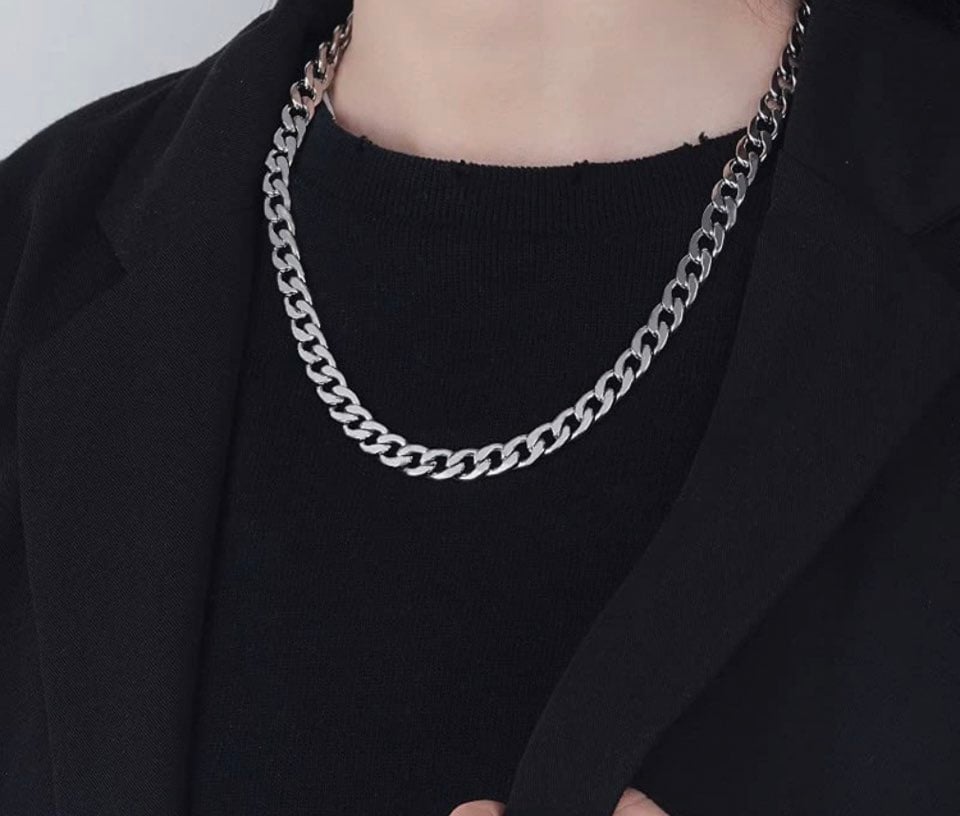 New Necklace! Gold Plated 6mm Cuban Link Chain Necklace for Men /Women,21.6in