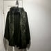 Olive green Wool poncho Cape Coat with faux fur