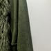 Olive green Wool poncho Cape Coat with faux fur