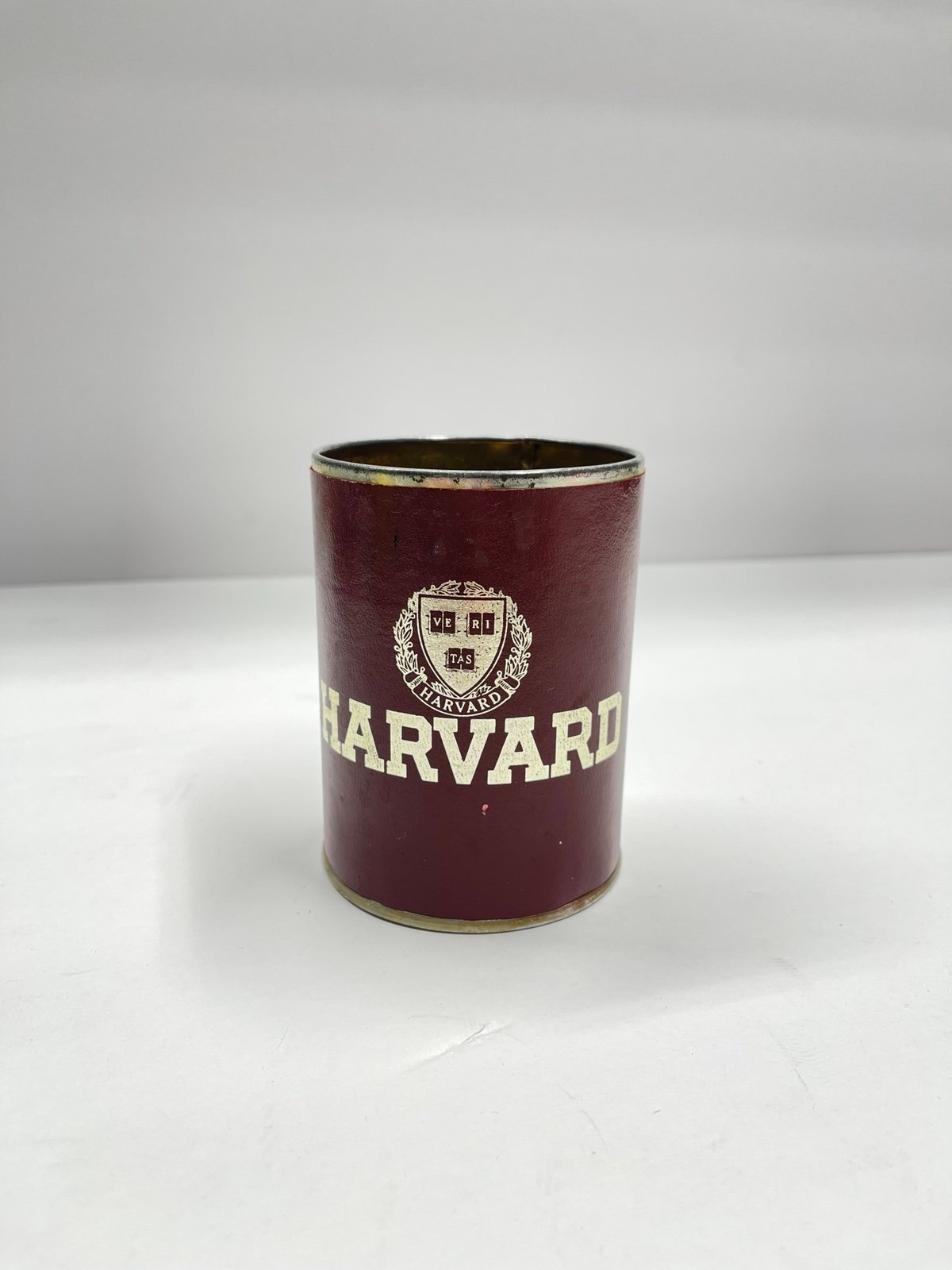 Vintage Harvard University pencil holder