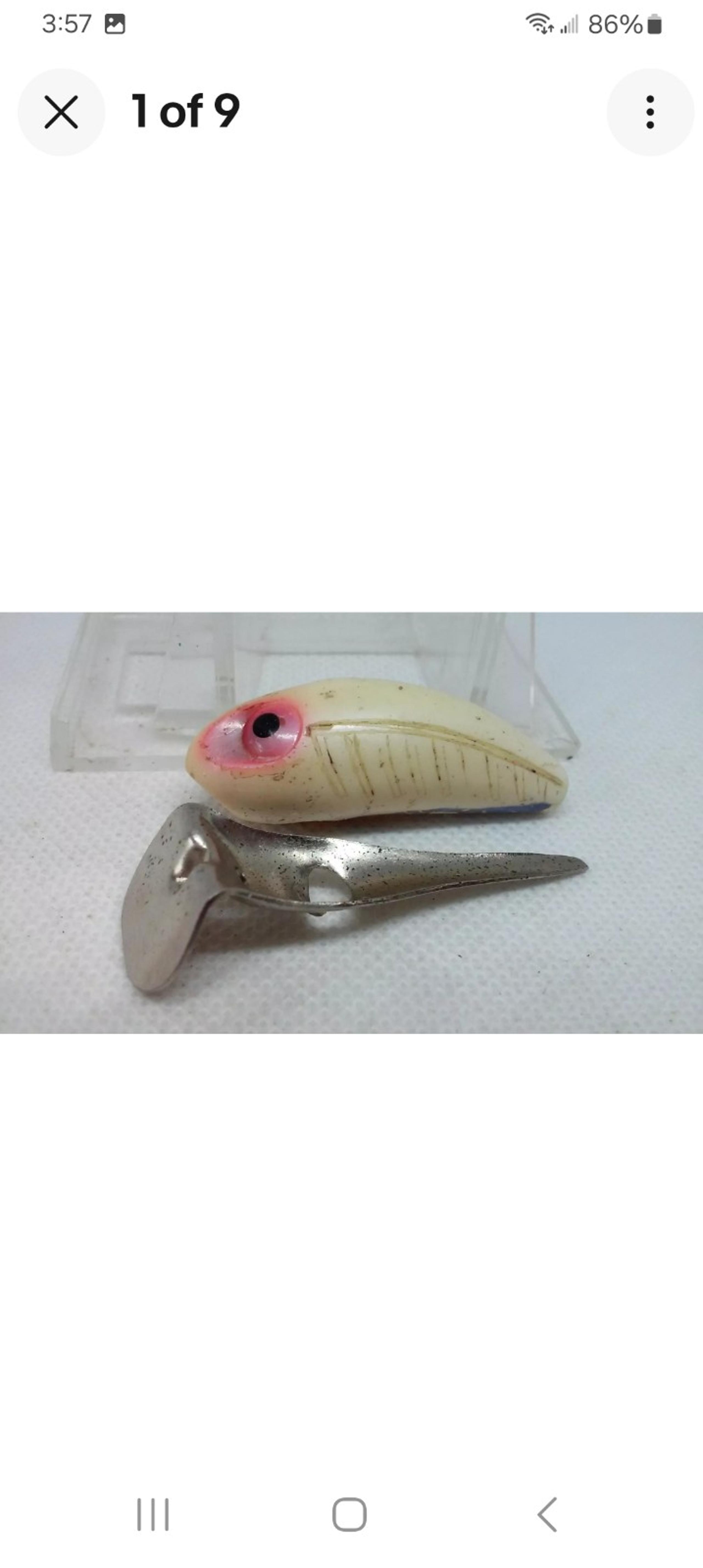Vtg Wright & McGill Miracle Minnow Light Ribs 1 5/8" Crankbait 1/8z Fishing Lure