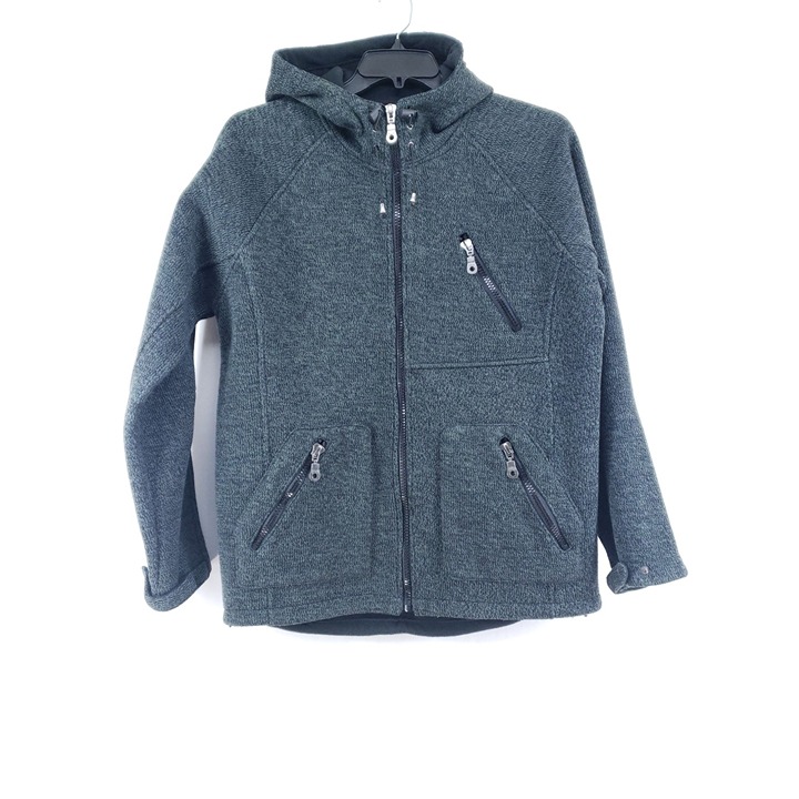 Icewear Mens Medium Wool Blend Insulated Hooded Jacket With Zipper Pockets & Adj