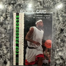 Upper Deck Lebron James rookie card .