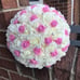Pink & White Foam Rose Bridal Bouquet