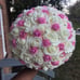 Pink & White Foam Rose Bridal Bouquet