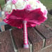 Pink & White Foam Rose Bridal Bouquet
