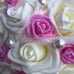 Pink & White Foam Rose Bridal Bouquet