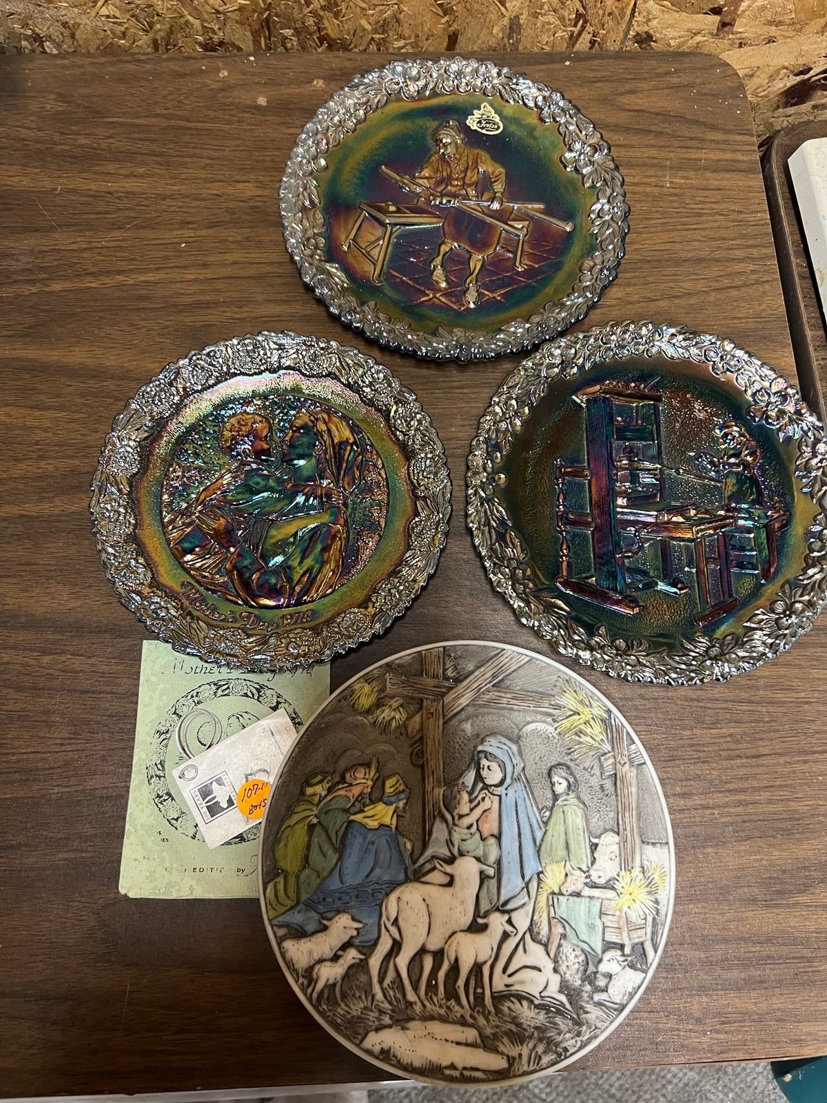 Fenton plates lot of 4