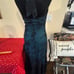 Vintage Y2K Halter Prom Dress Sheer Glitter Black Blue Womens Large Fairycore