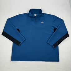 Vintage Nike ACG Jacket Size Large Blue Fleece 1/4 Zip Pullover NikeFit Therma