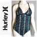 New with Tags HurleyTurqouise Bathing Suit Southwest Print Size M