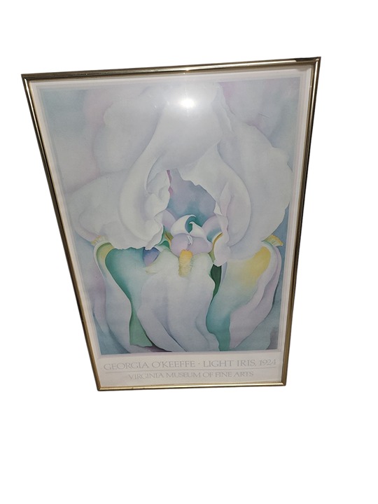 Vintage georgia keeffe light iris 1924 poster virginia museum fine art 24 x 36