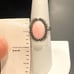 Sterling Silver Pink Conch Oval Ring