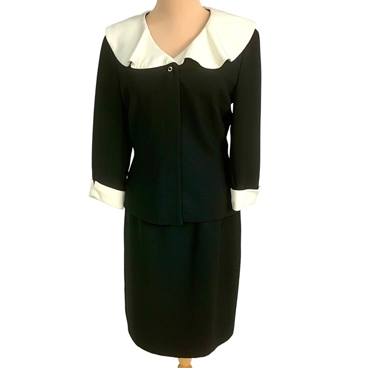 Wednesday Addams Special Occasion Black 2-PC Skirt Suit Size 8 Cosplay Business